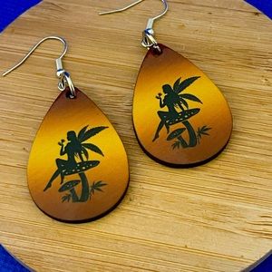 Fairy on a Mushroom Earrings